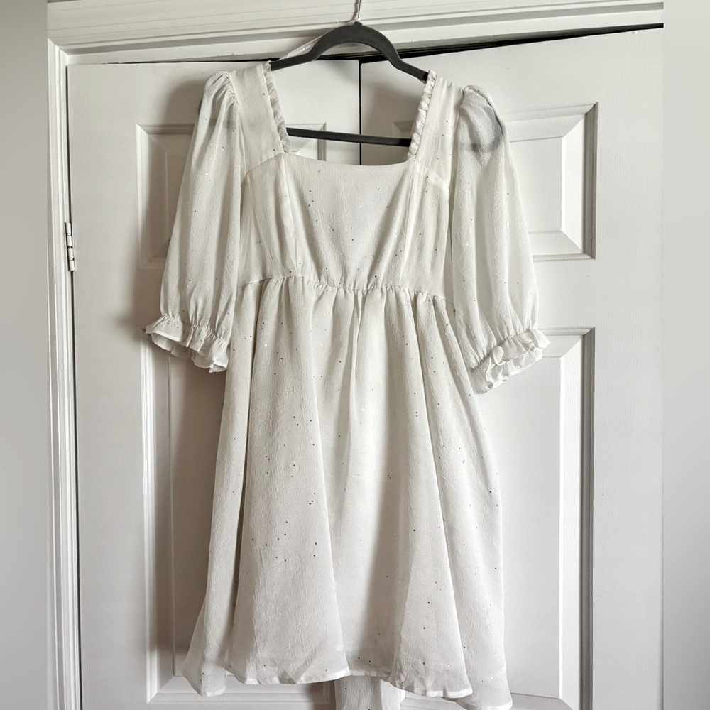 White mini dress